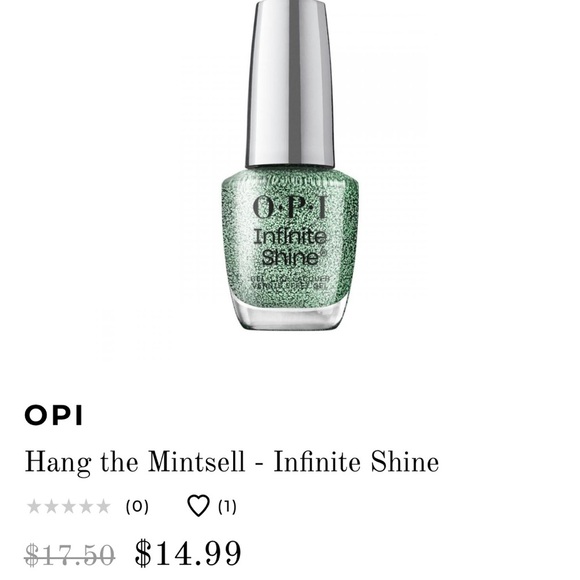 OPI Infinite Shine - hang the mintsell - new! - Picture 2 of 2
